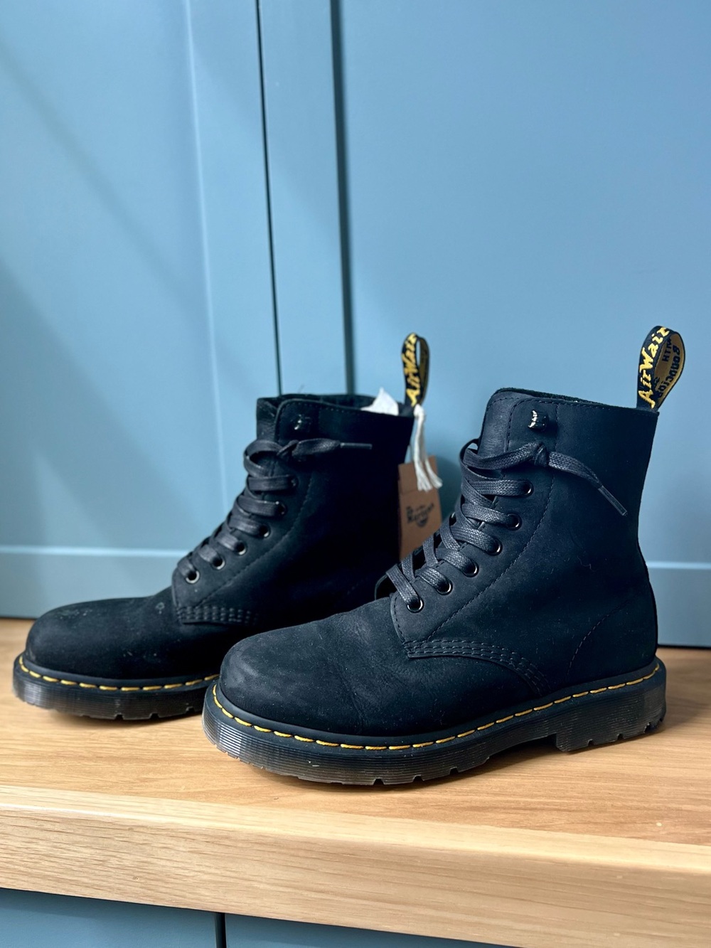 Dr. Martens 1460 Pascal Boots with fleece lining, women’s size 8